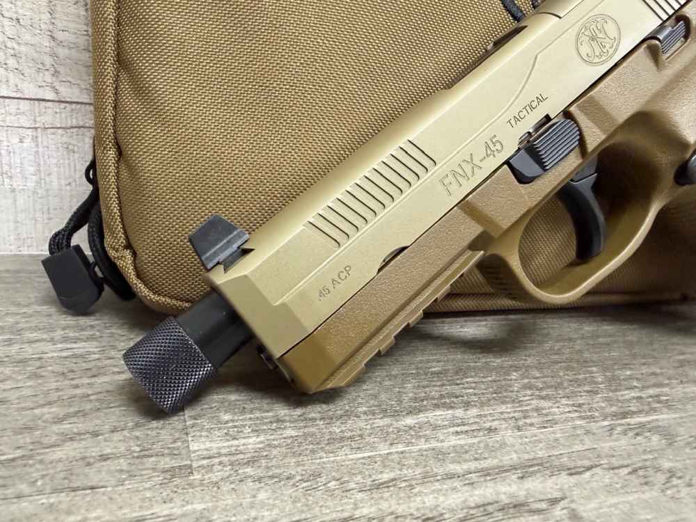 FN HERSTAL FNX-45 TACTICAL FDE 45 ACP 2-15 ROUND MAGS TB 66968 ORIGINAL BOX-img-1