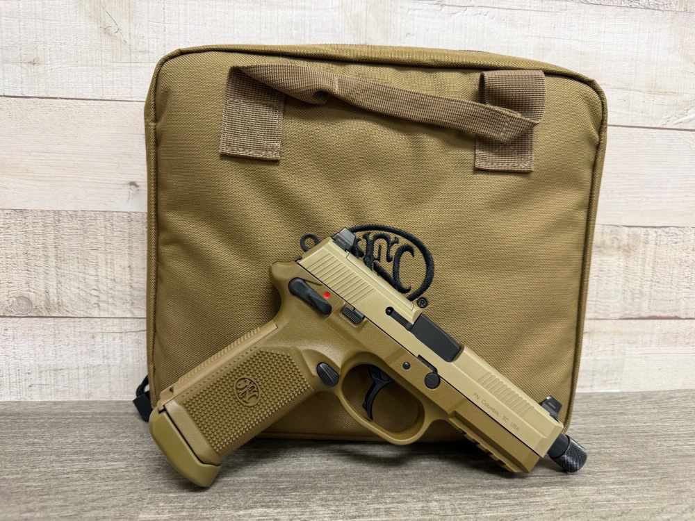 FN HERSTAL FNX-45 TACTICAL FDE 45 ACP 2-15 ROUND MAGS TB 66968 ORIGINAL BOX-img-8