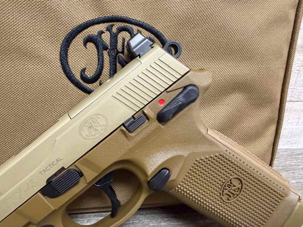 FN HERSTAL FNX-45 TACTICAL FDE 45 ACP 2-15 ROUND MAGS TB 66968 ORIGINAL BOX-img-3