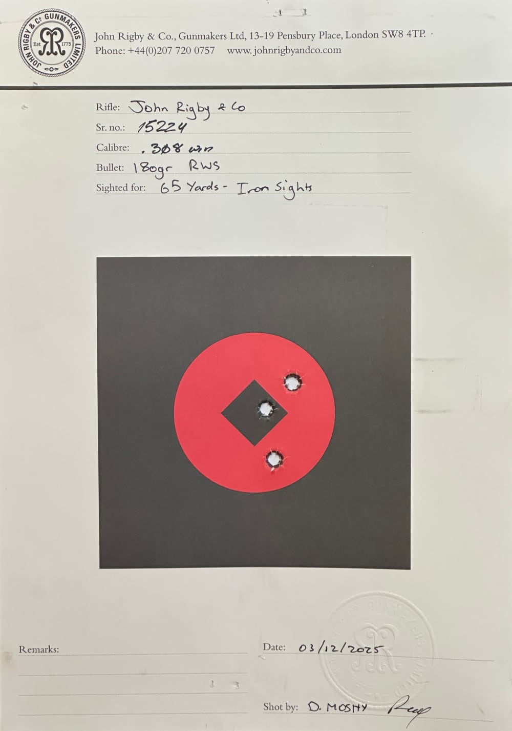 JOHN RIGBY OF LONDON, HIGHLAND STALKER 308 WIN, MAUSER 98 BARRELED ACTION-img-28