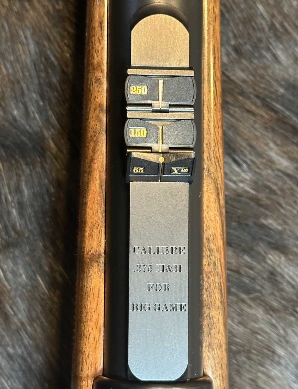 JOHN RIGBY BIG GAME DSB 375 H&H, MAUSER 98, GRADE 6 WOOD, GOLD INLAY-img-18