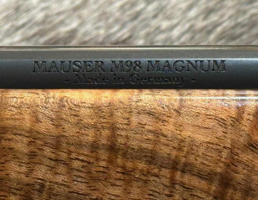 JOHN RIGBY BIG GAME DSB 375 H&H, MAUSER 98, GRADE 6 WOOD, GOLD INLAY-img-20