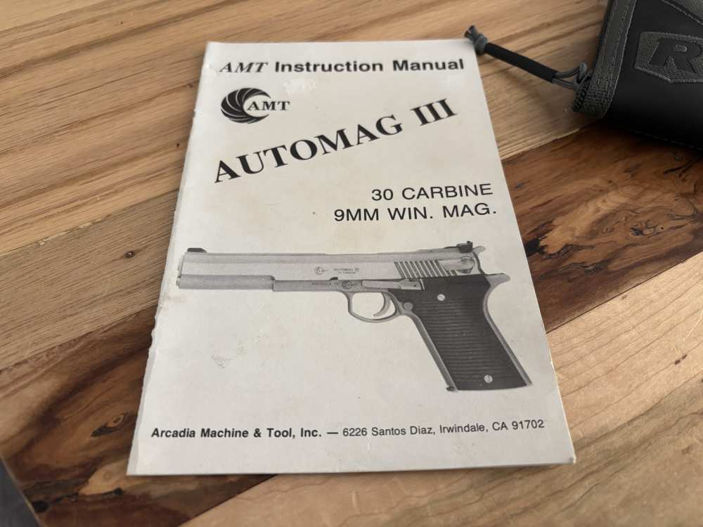 AMT Automag III 30 carbine semi automatic pistol Irwindale California USA -img-3
