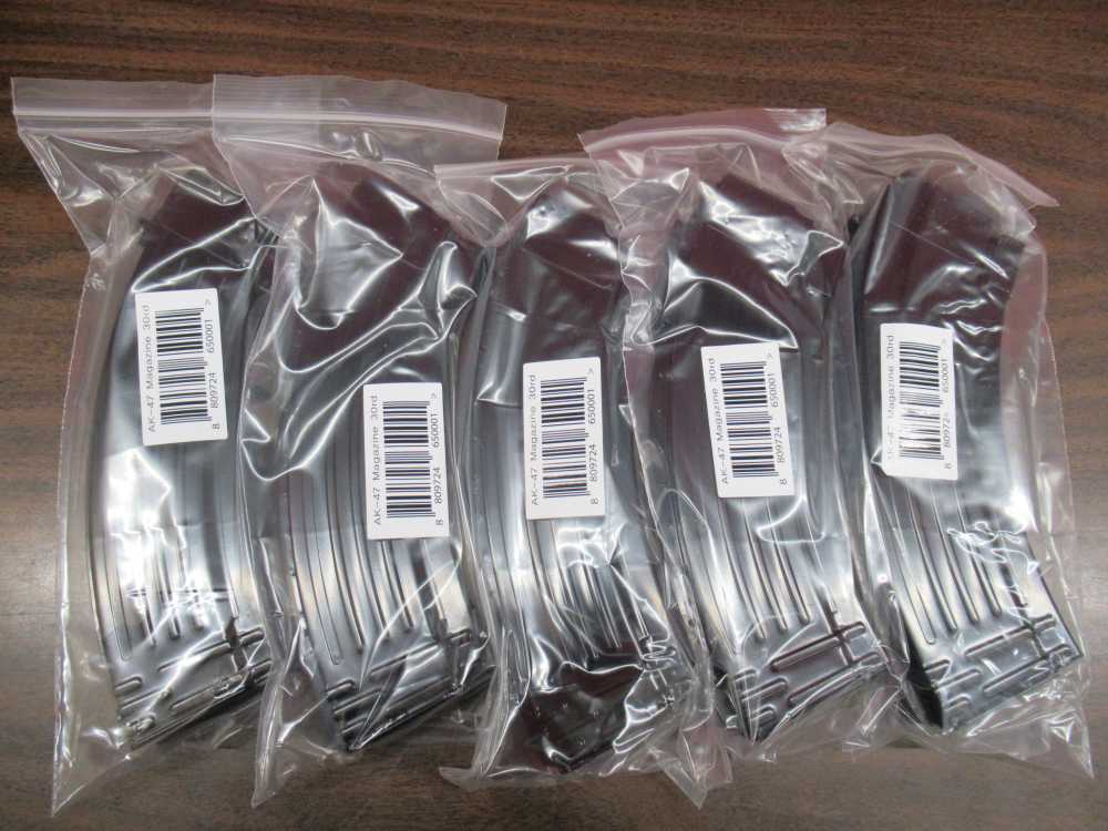 5 RWB AK AK47 AKM 7.62 7.62x39 30 RD BHO Black Steel Magazines Mags Clips-img-0