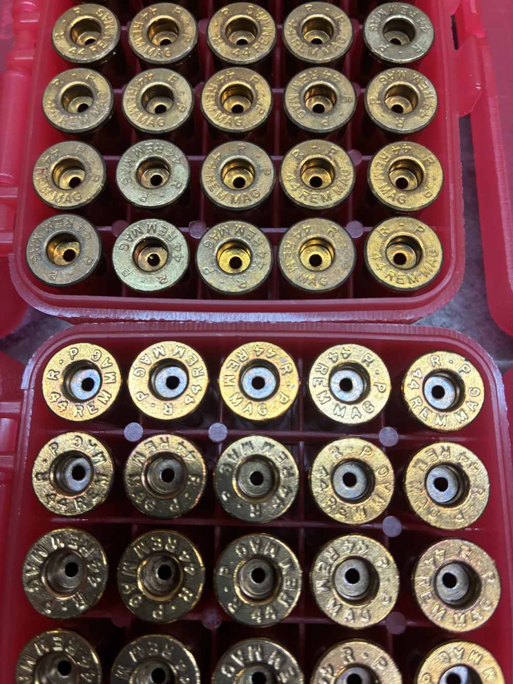44 Rem Mag R.P brass casings NEW in cases-img-1