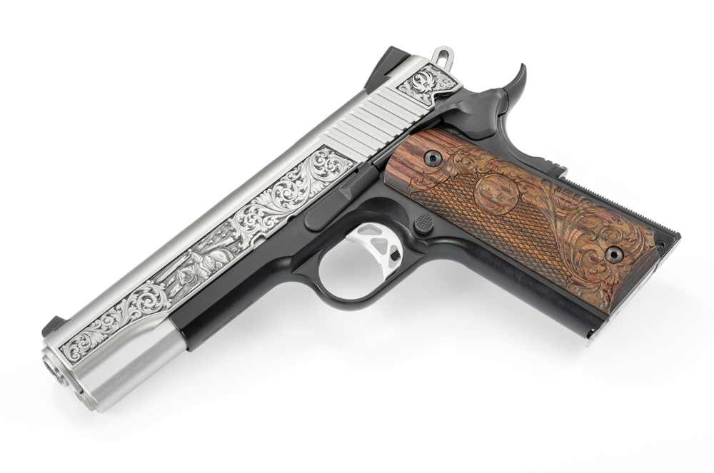 RUGER SR1911 SPECIAL EDITION 45ACP Pistol Engraved Wood Grips Novak Sights -img-4