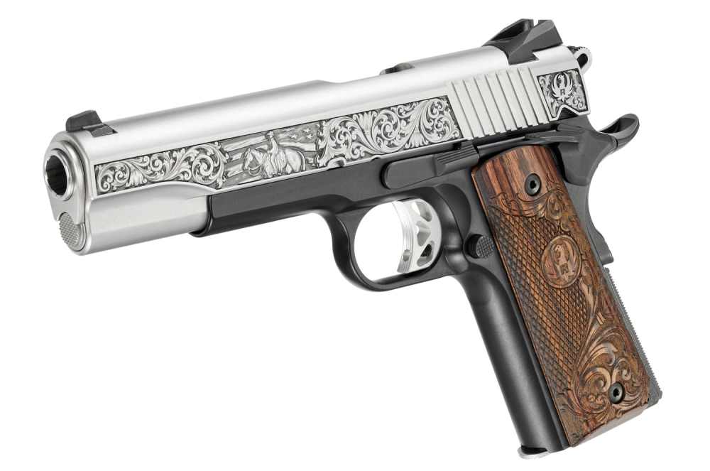 RUGER SR1911 SPECIAL EDITION 45ACP Pistol Engraved Wood Grips Novak Sights -img-5