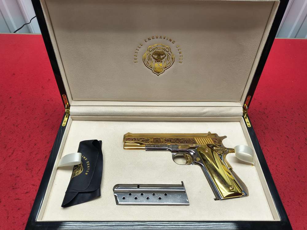 Seatle Engraving "Gardens Of Versailles" Kimber 1911 38 Super In Stock!-img-0