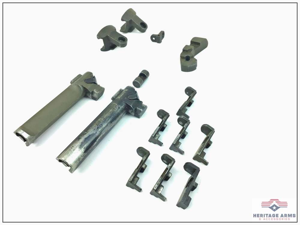 WWII M1 Carbine Parts Lot Bolt Assemblies Charge Handle Inland Postal Meter-img-1