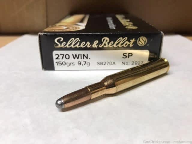 S&B Sellier & Bellot SB270A 270 Win 150gr SP 200 Rounds-img-0