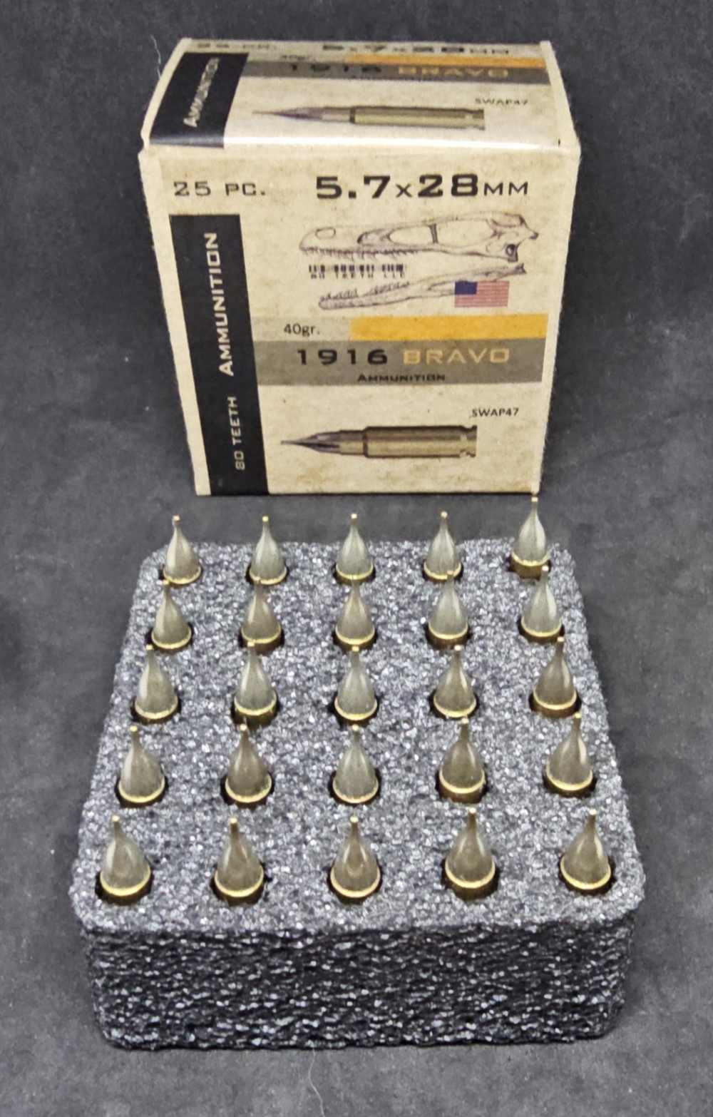 Rare 80 teeth Armor Piercing 1916 Bravo 5.7x28 like SS190 L191 T6B THV-img-2