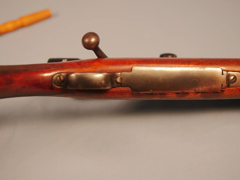 Pre-64 Winchester Model 70 300 H&H Mag with scope and brass-img-14