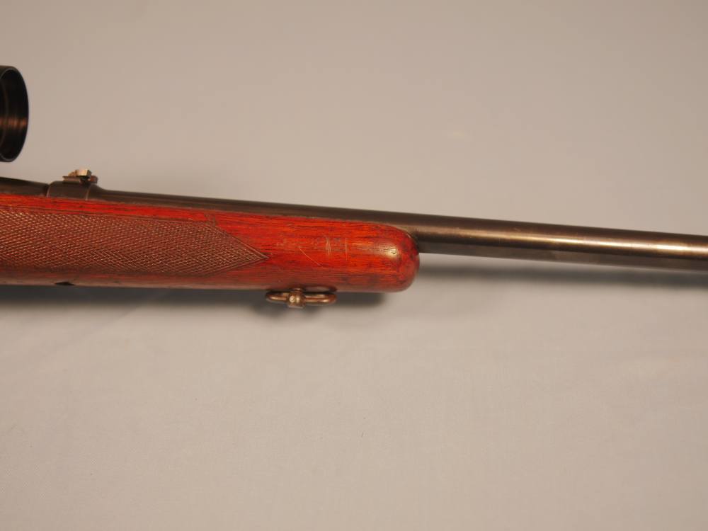 Pre-64 Winchester Model 70 300 H&H Mag with scope and brass-img-8