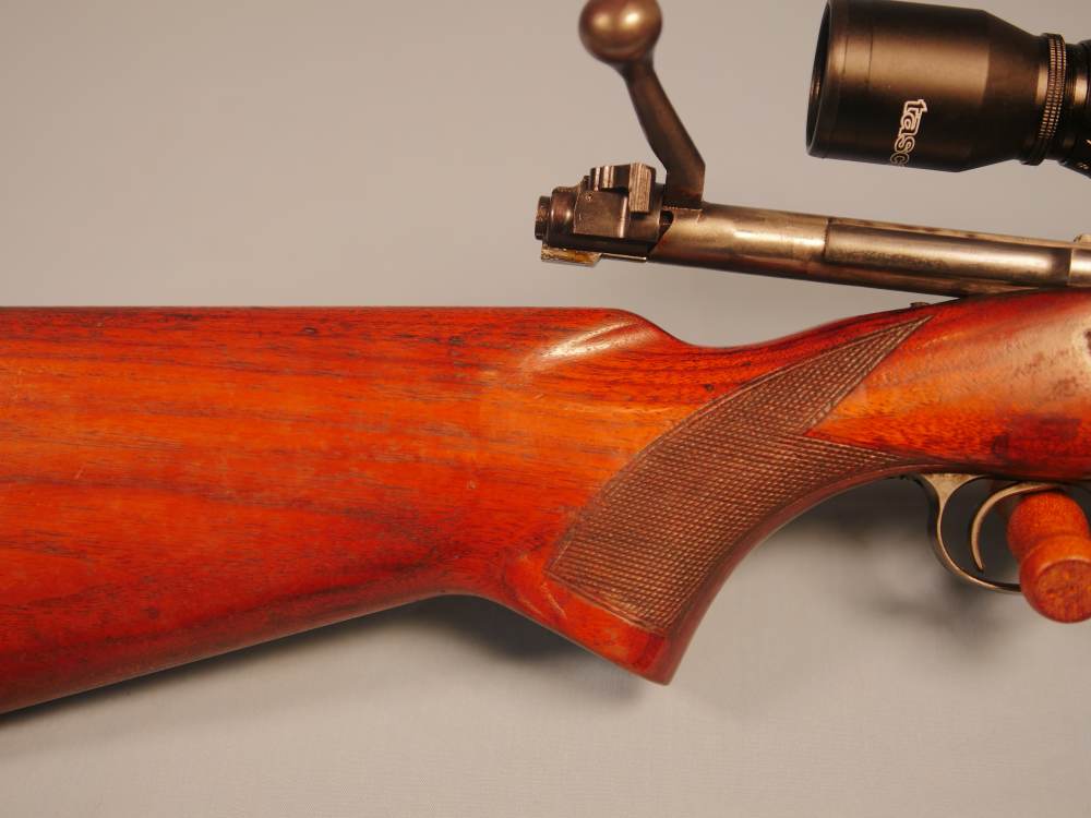 Pre-64 Winchester Model 70 300 H&H Mag with scope and brass-img-11