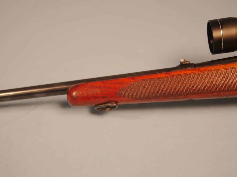 Pre-64 Winchester Model 70 300 H&H Mag with scope and brass-img-5