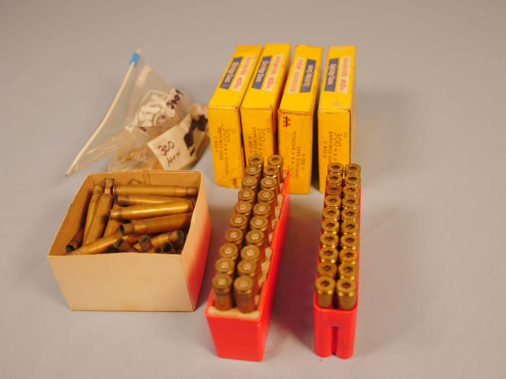 Pre-64 Winchester Model 70 300 H&H Mag with scope and brass-img-18