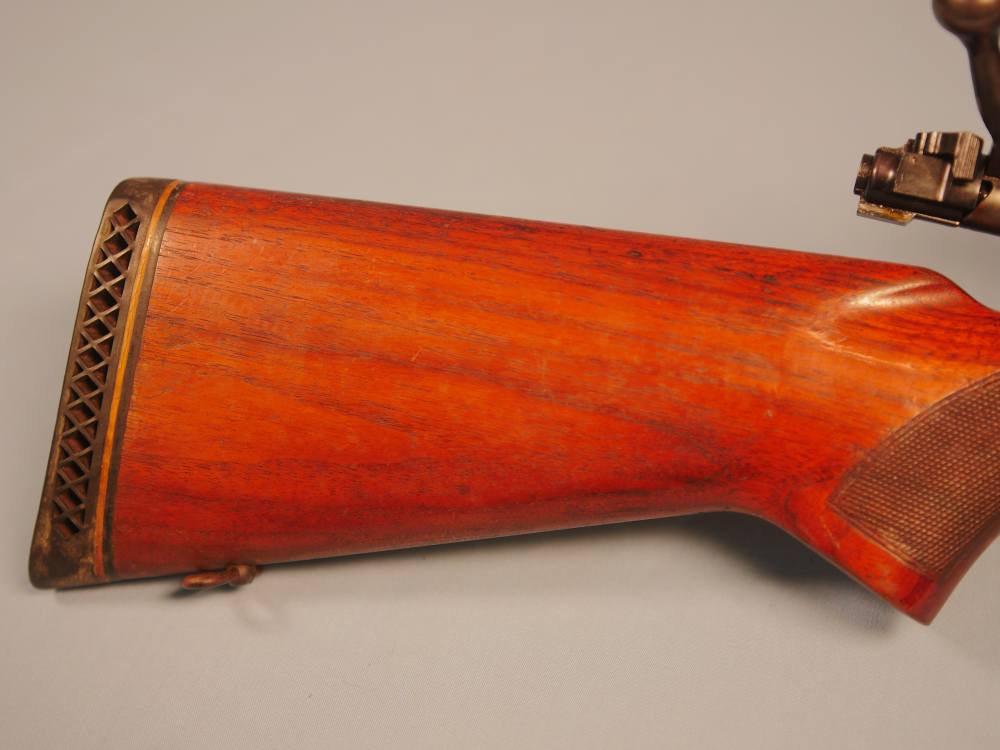 Pre-64 Winchester Model 70 300 H&H Mag with scope and brass-img-12