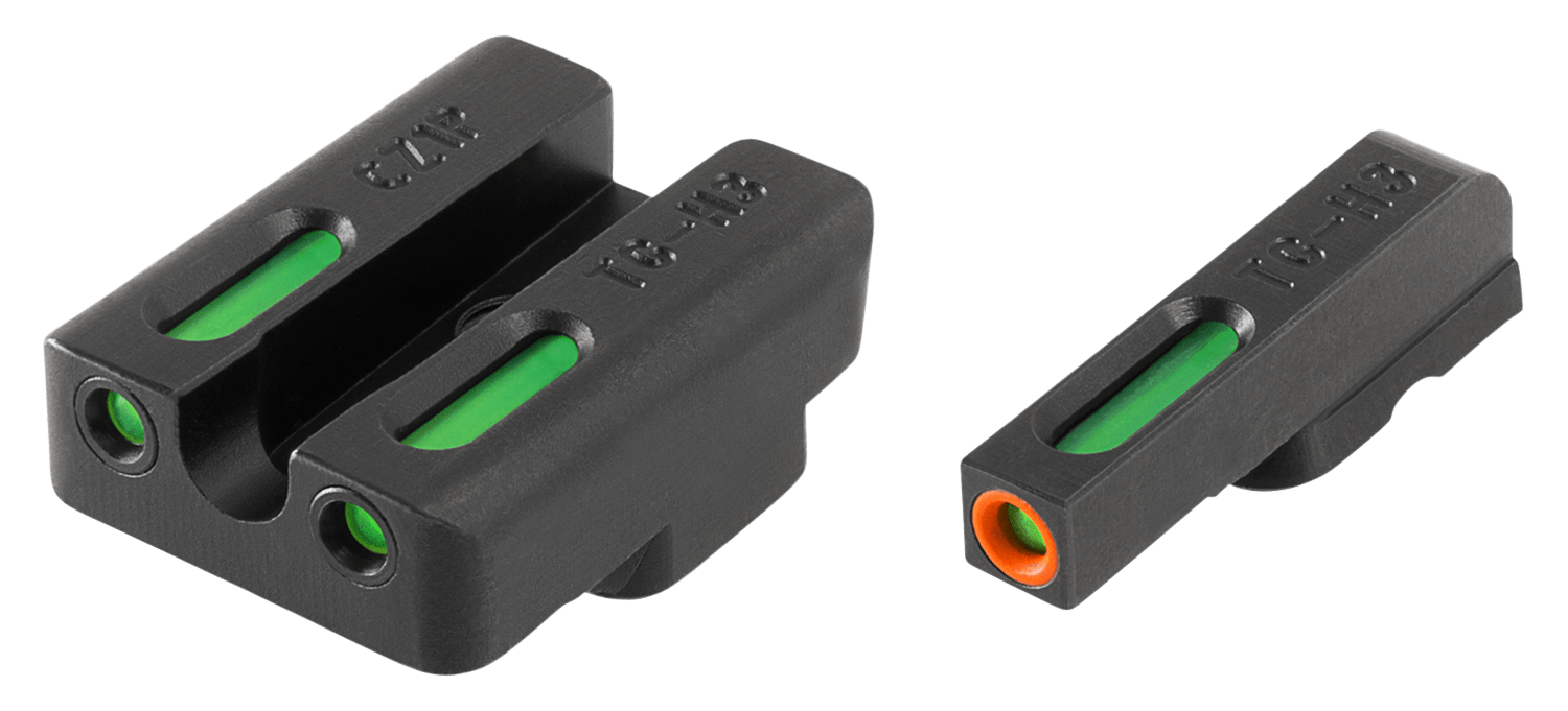 TruGlo TG13CZ1PC TFX Pro Black | Green Tritium & Fiber Optic Orange Outline-img-0