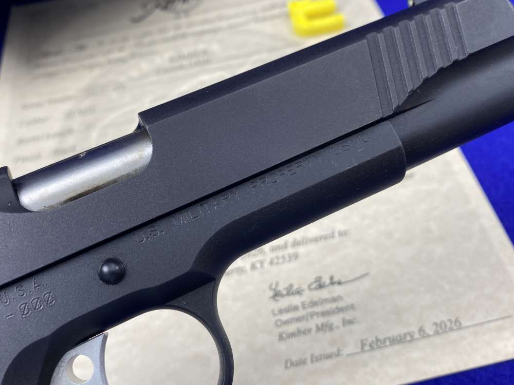 Kimber Custom USMC .45NDT -FIRST SERIALIZED EXAMPLE #DET1-000- USMC Stamped-img-38