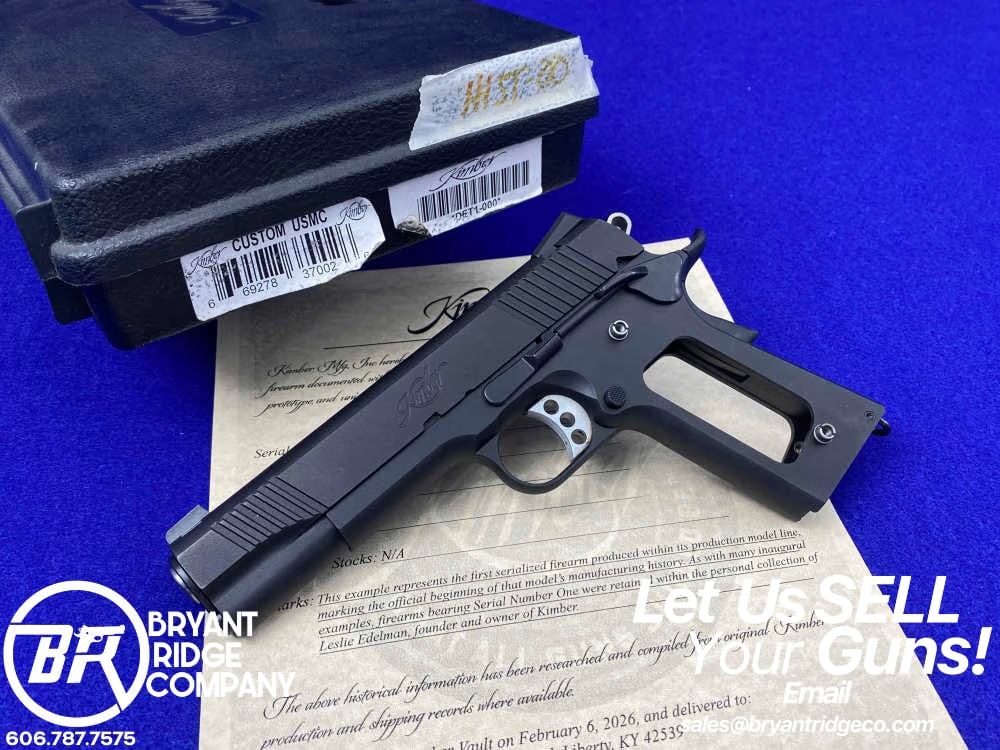 Kimber Custom USMC .45NDT -FIRST SERIALIZED EXAMPLE #DET1-000- USMC Stamped-img-0