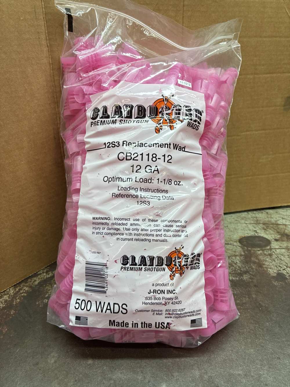 Claybuster Replacement Wad 12 GA. 500 wads-img-0