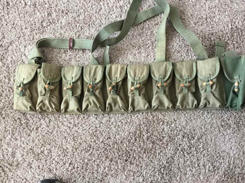 Chinese SKS/AK-47, 10 pocket bandolier w/90 stripper clips-img-0