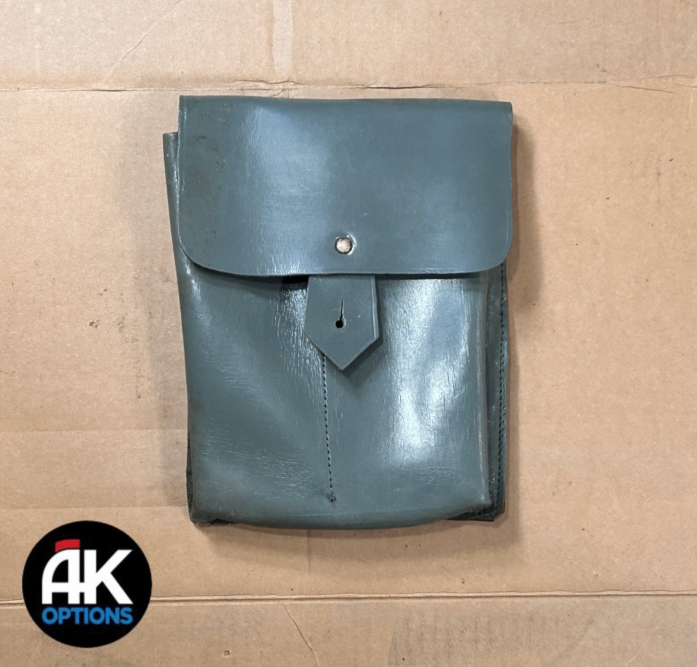 Romanian Grey Leather 2-cell Mag Pouch-img-0