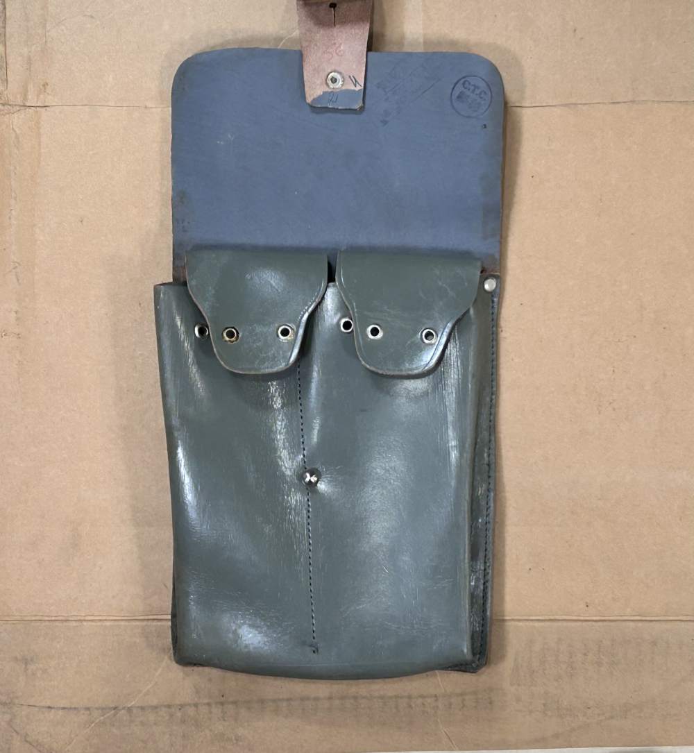 Romanian Grey Leather 2-cell Mag Pouch-img-3