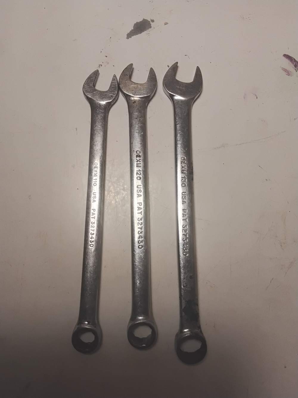 3 snap on comb wrenches -img-1