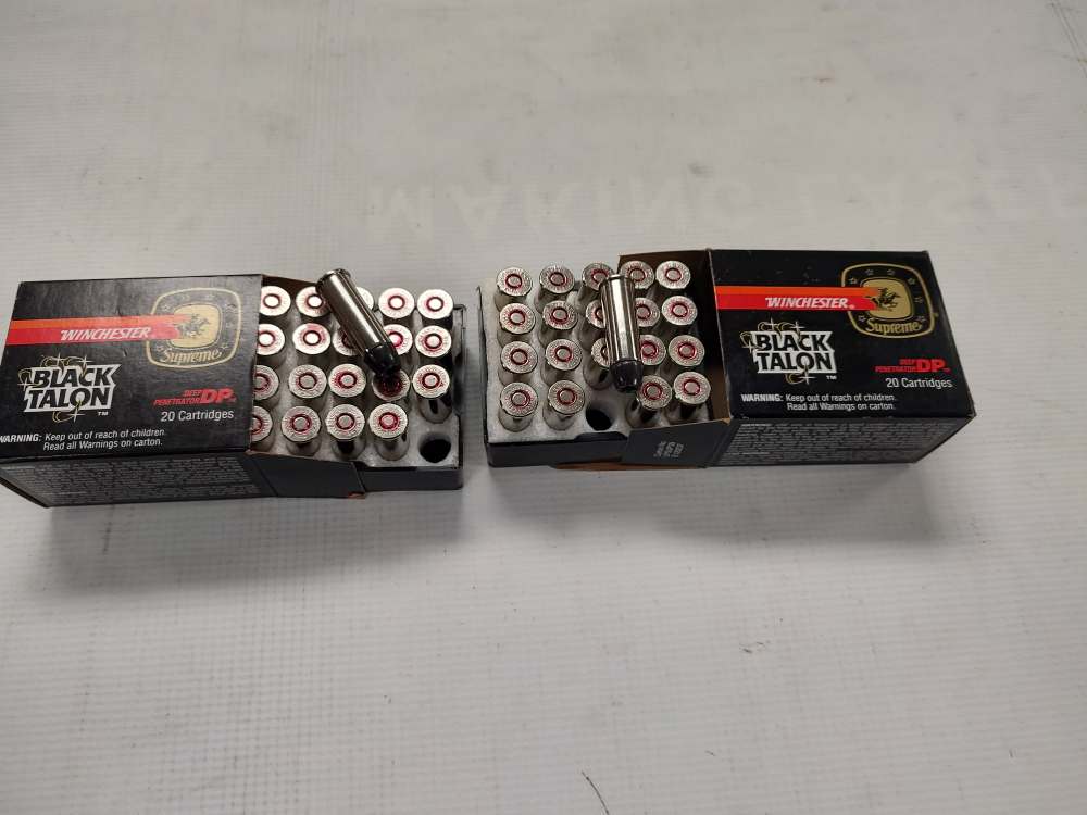  Winchester 44 Magnum Black Talon Ammo 40rds TOTAL 250 GR SXT-img-1