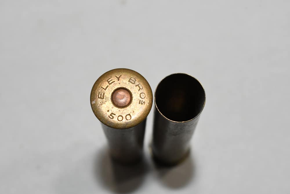 Approx 680 Pcs +/- Vintage Primed Eley 500 Express 3" Rifle Brass READ-img-2