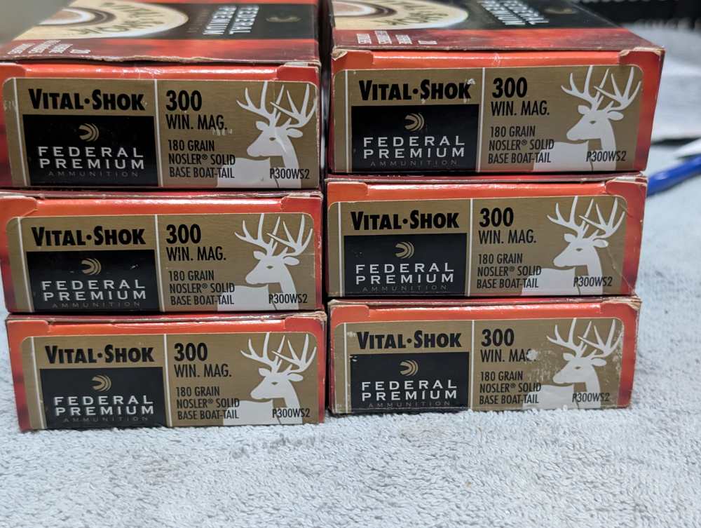 6 boxes 300 Winchester Mag Nosler boat tail-img-0
