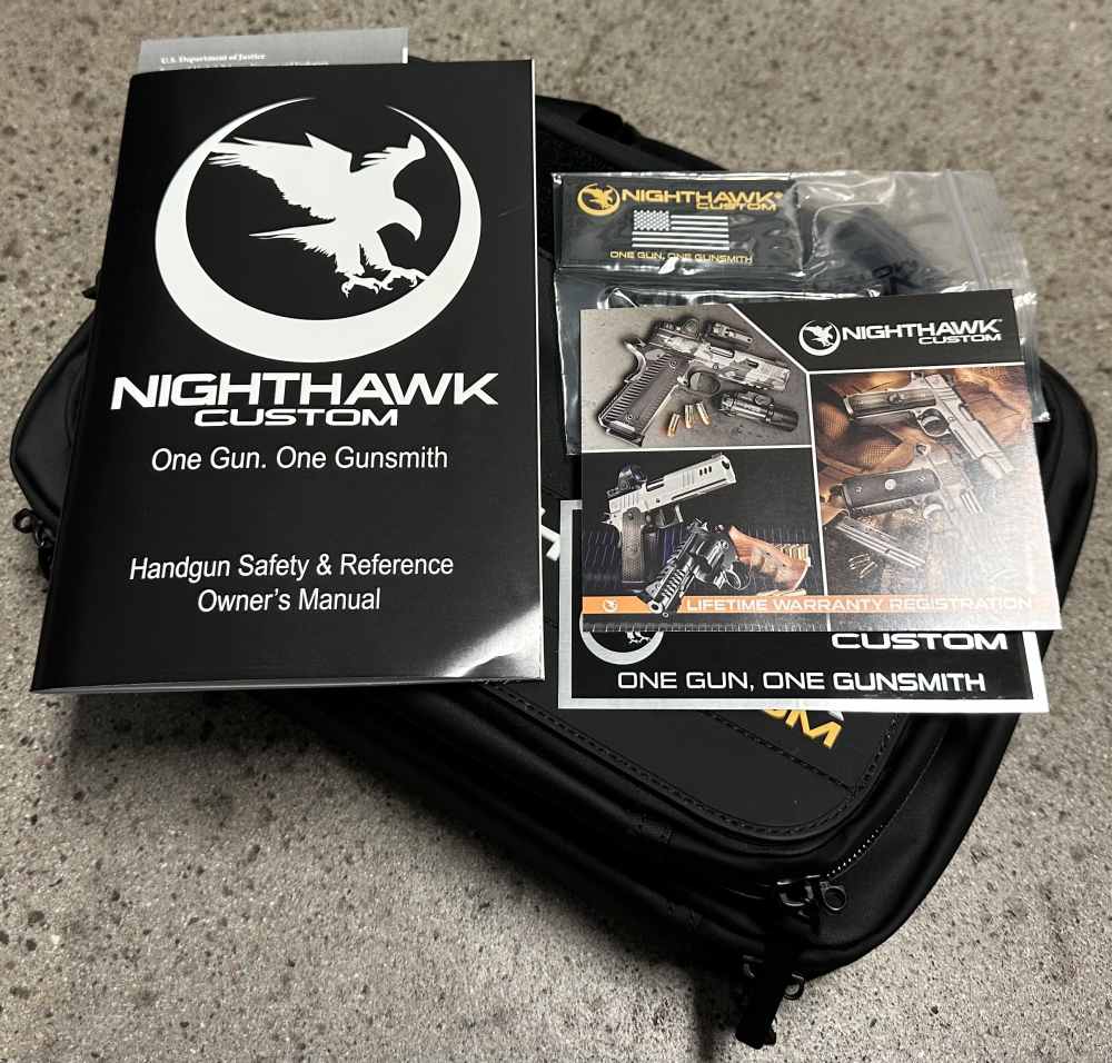 Nighthawk Custom 1911 GRP 9MM 5" Bull Barrel Recon Rail 9 IOS Square Guard -img-17