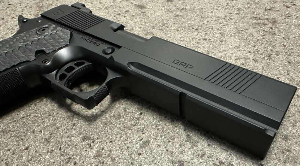 Nighthawk Custom 1911 GRP 9MM 5" Bull Barrel Recon Rail 9 IOS Square Guard -img-2