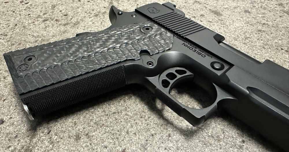 Nighthawk Custom 1911 GRP 9MM 5" Bull Barrel Recon Rail 9 IOS Square Guard -img-3