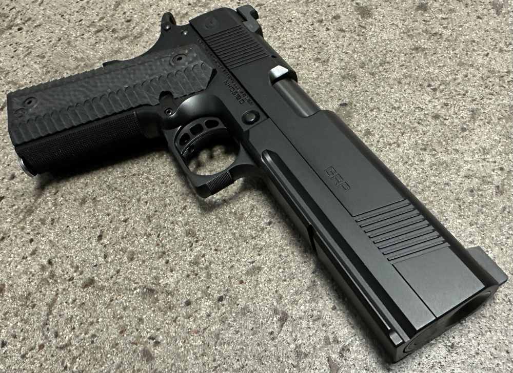 Nighthawk Custom 1911 GRP 9MM 5" Bull Barrel Recon Rail 9 IOS Square Guard -img-1