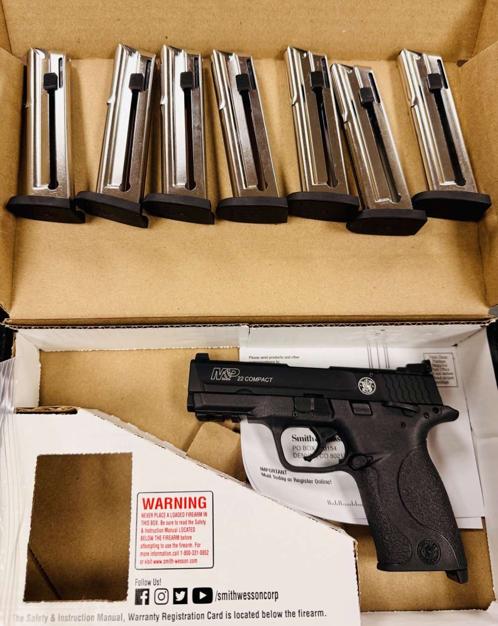 S&W M&P 22 COMPACT W/ 7 MAGAZINES-img-0