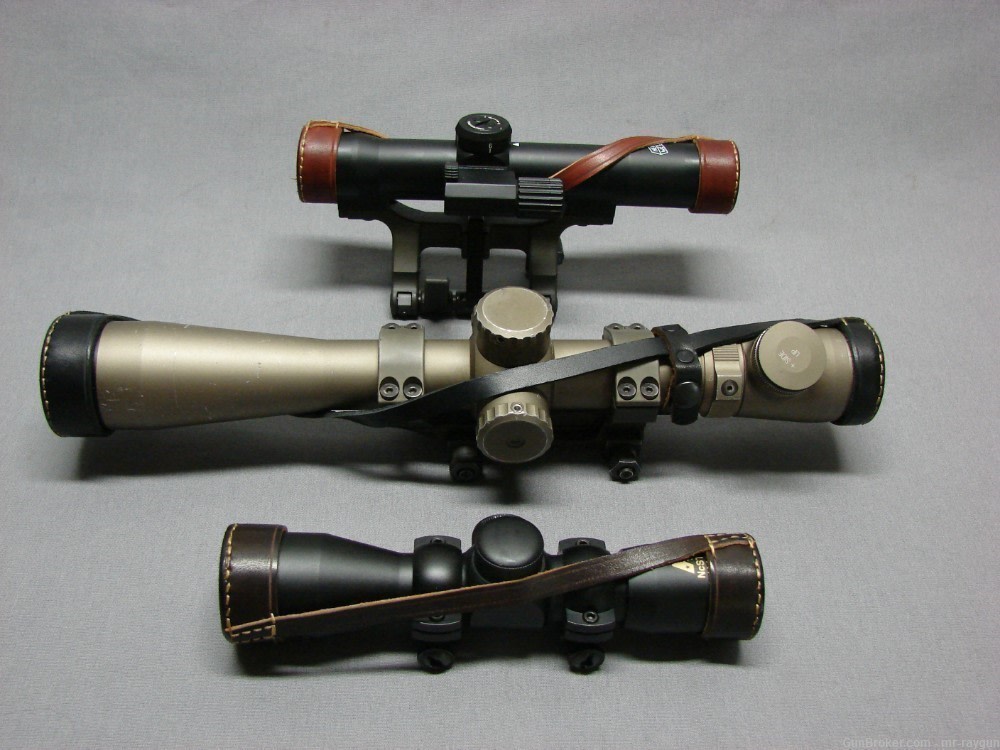 CUSTOM MADE RIFLE SCOPE LEATHER COVERS-img-0
