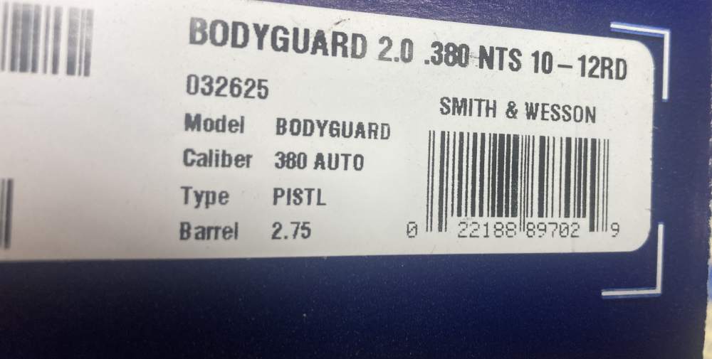 S&W Bodyguard 2.0 #13927 380acp 12 & 10rd mags NEW(no card fees)-img-4