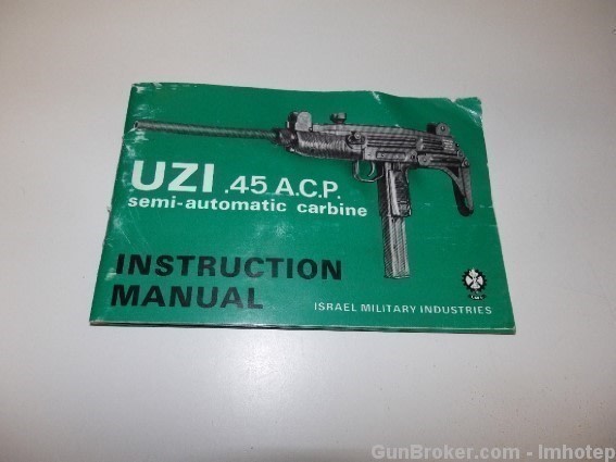 UZI .45 ACP Carbine IMI Owner Manual -img-4