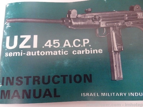 UZI .45 ACP Carbine IMI Owner Manual -img-7
