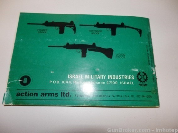 UZI .45 ACP Carbine IMI Owner Manual -img-5