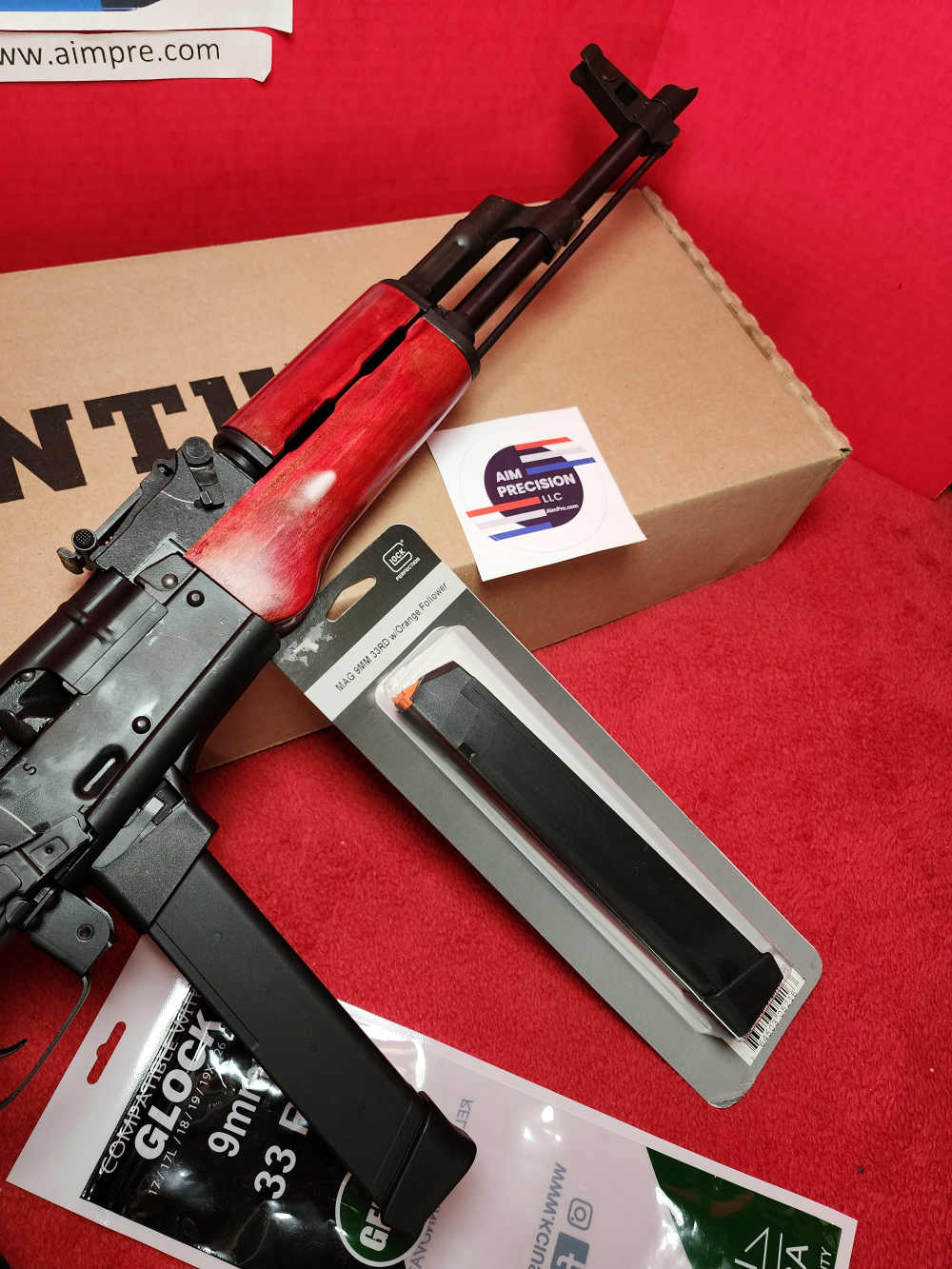 CENTURY ARMS WASR-M 9mm CUSTOM WOOD *(2)*33+1MAG  STAMPED RECEIVER-img-2