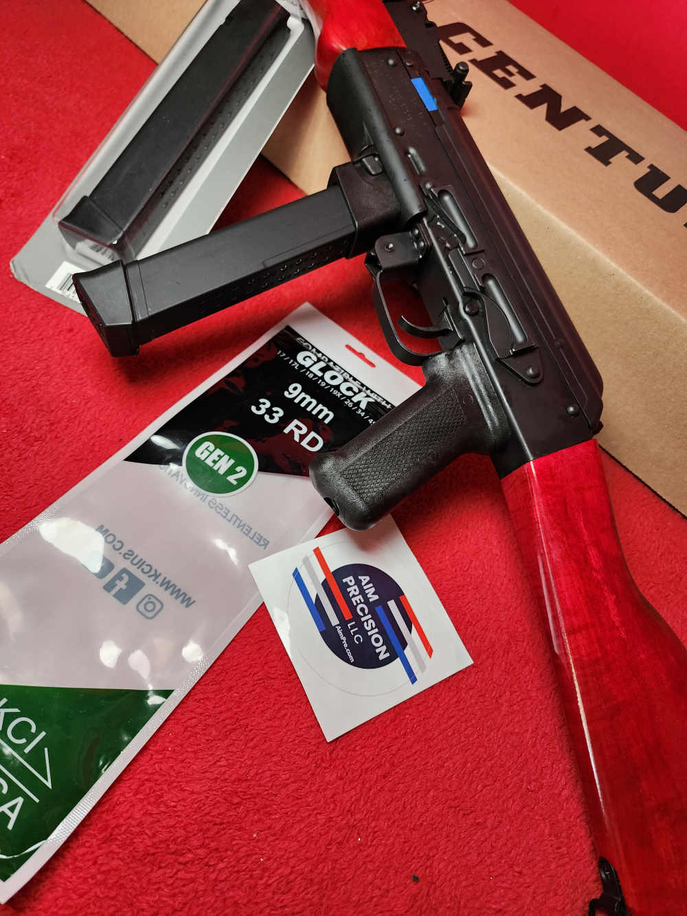 CENTURY ARMS WASR-M 9mm CUSTOM WOOD *(2)*33+1MAG  STAMPED RECEIVER-img-4