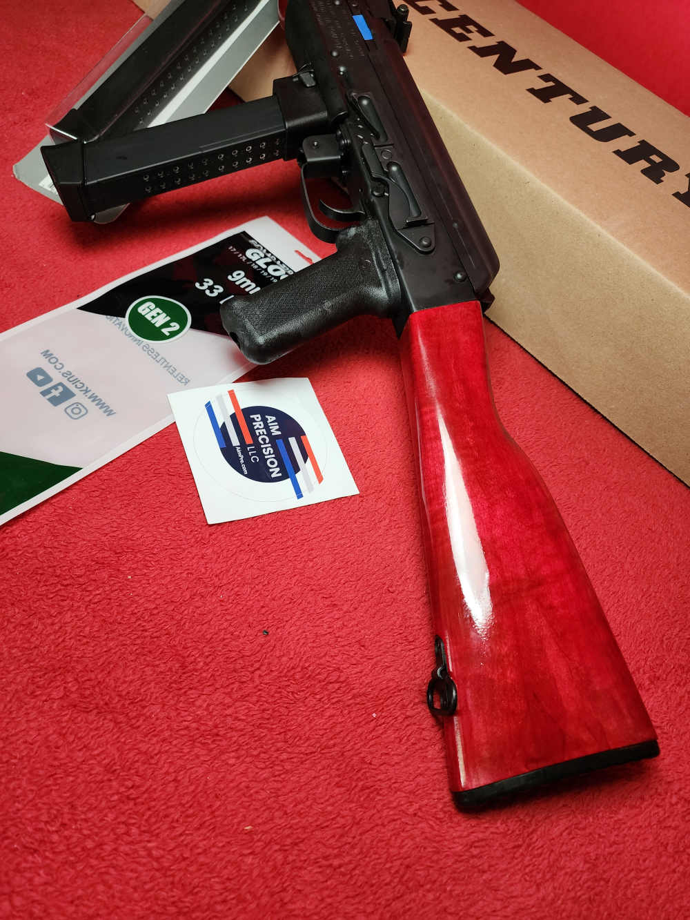 CENTURY ARMS WASR-M 9mm CUSTOM WOOD *(2)*33+1MAG  STAMPED RECEIVER-img-5