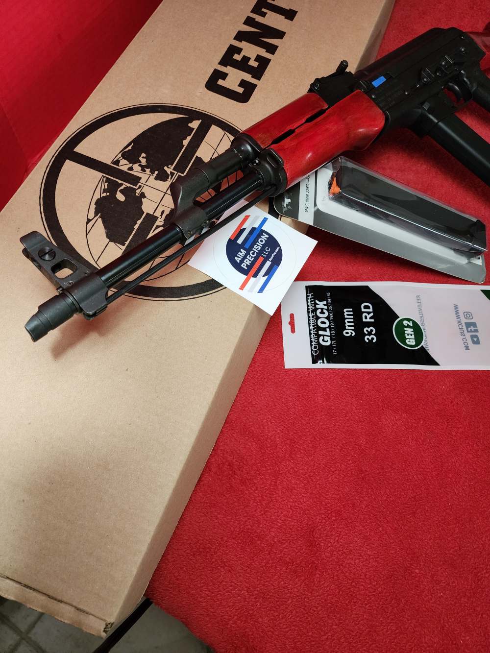 CENTURY ARMS WASR-M 9mm CUSTOM WOOD *(2)*33+1MAG  STAMPED RECEIVER-img-6