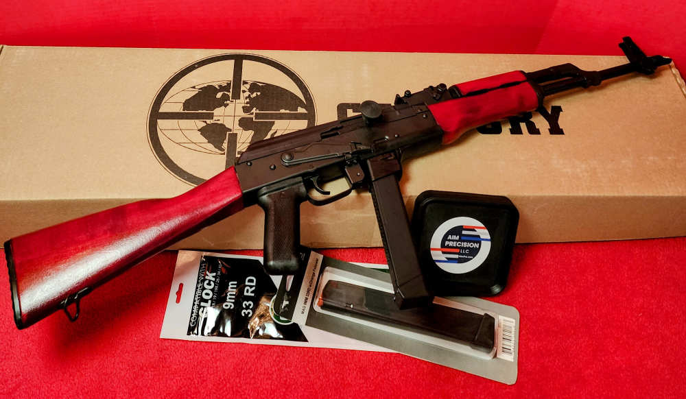 CENTURY ARMS WASR-M 9mm CUSTOM WOOD *(2)*33+1MAG  STAMPED RECEIVER-img-0