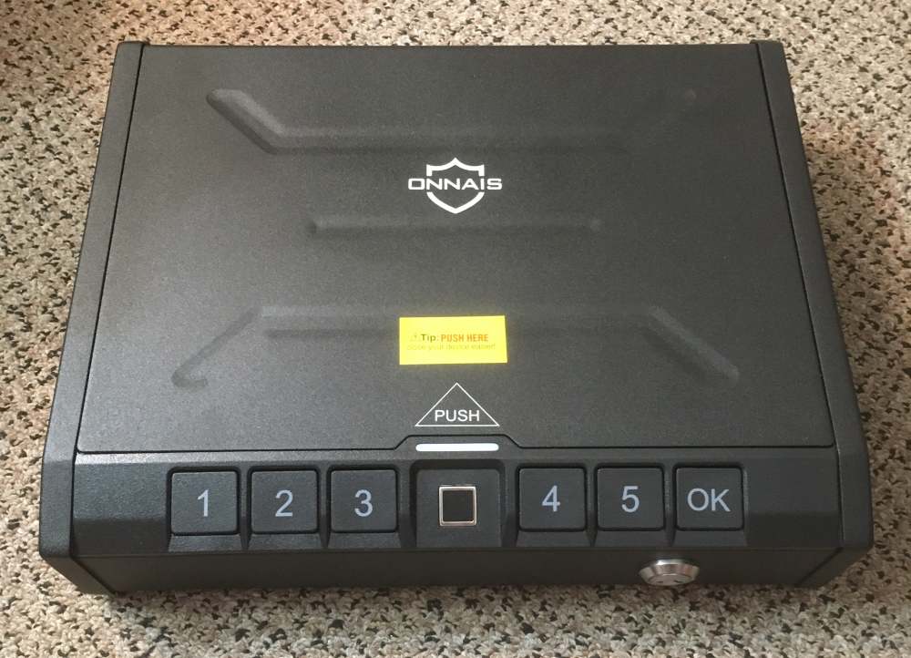 Gun Safe for Pistols Quick Open Fingerprint/Code or Key Access 12"x9"x3"-img-0