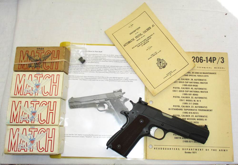 Colt USGI National Match M1911A1 .45 acp Match Target Pistol ALL COLT PARTS-img-23