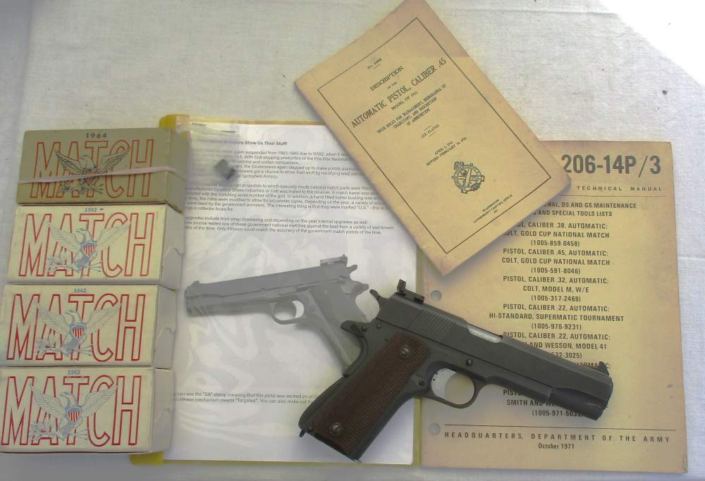 Colt USGI National Match M1911A1 .45 acp Match Target Pistol ALL COLT PARTS-img-0